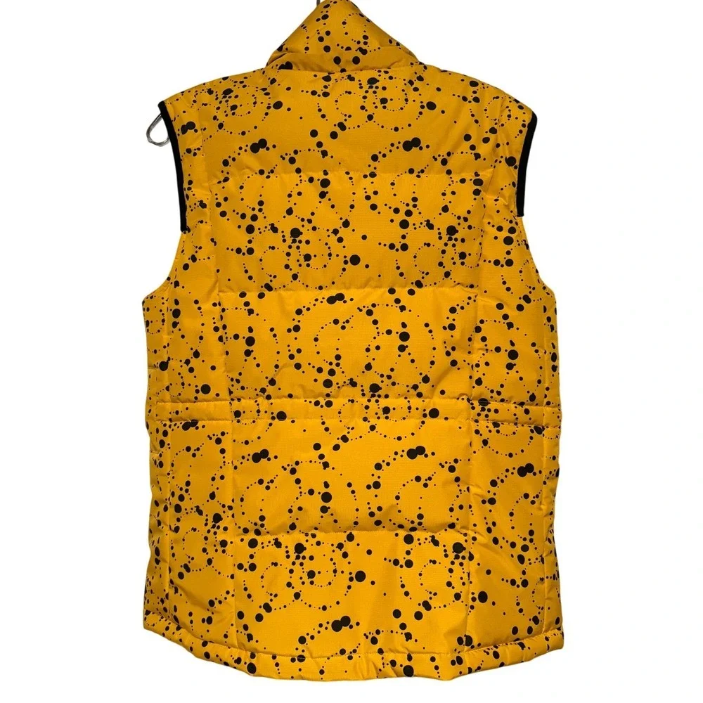 Nike NikeLab ACG Insulating Down Vest, Yellow Black Paint Splatter, Size Small